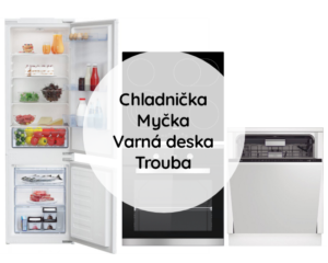 Trouba + Varná deska + Chladnička + Myčka