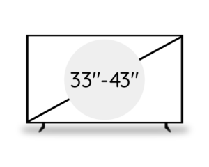 33"- 43" (83 - 109 cm)