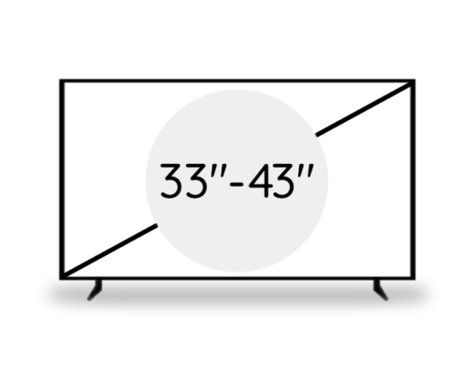 33"- 43" (83 - 109 cm)